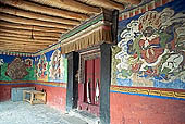 Ladakh - Rizong Gompa, mural painting of the Guardians of the Four Directions